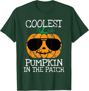 Kids Coolest Pumpkin In The Patch Halloween Boys Girls Teens T-Shirt - T-Shirt | Forest