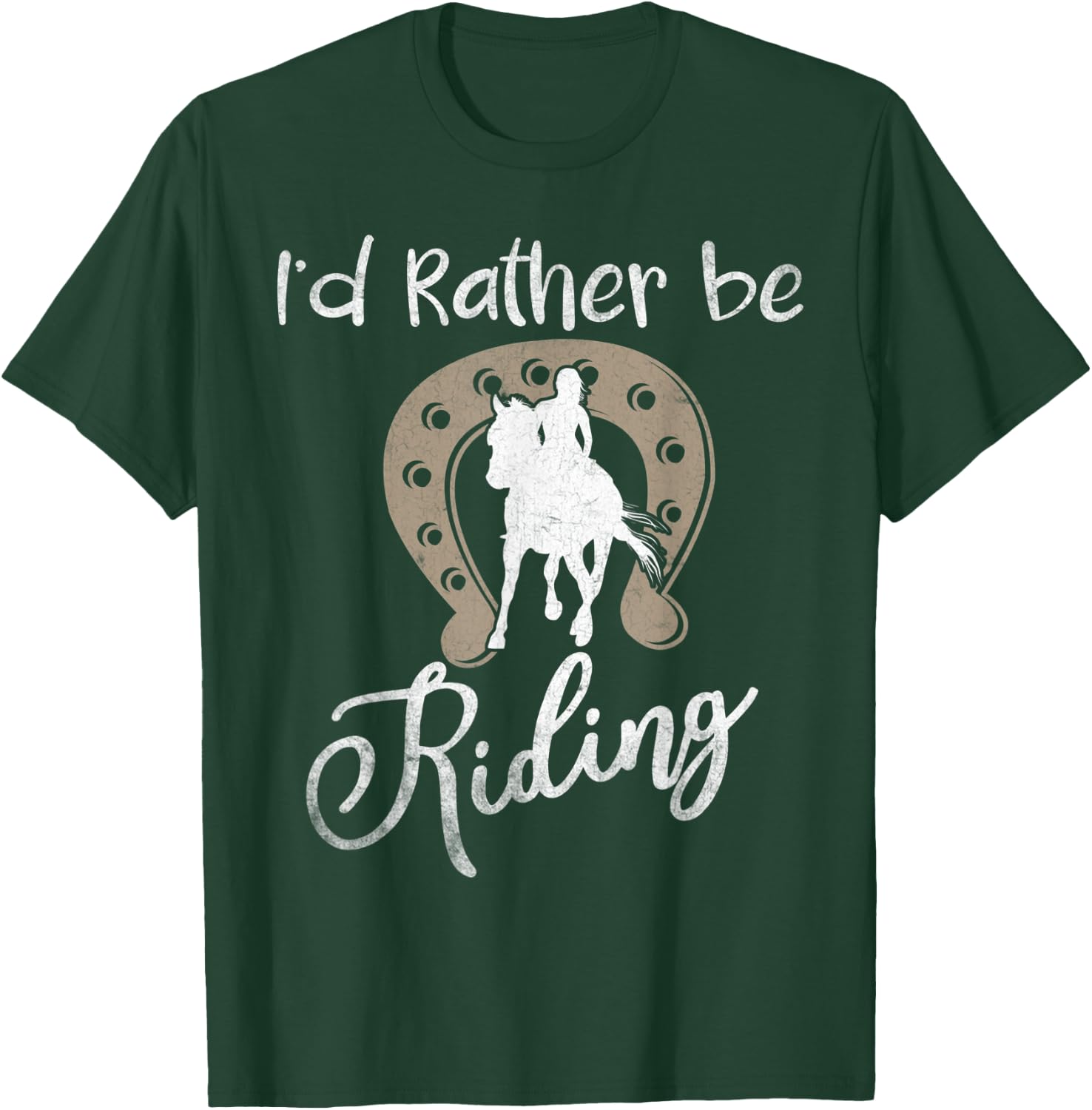 Horse Shirts Girls I'd Rather Be Riding Horseback T-Shirt - T-Shirt | Forest
