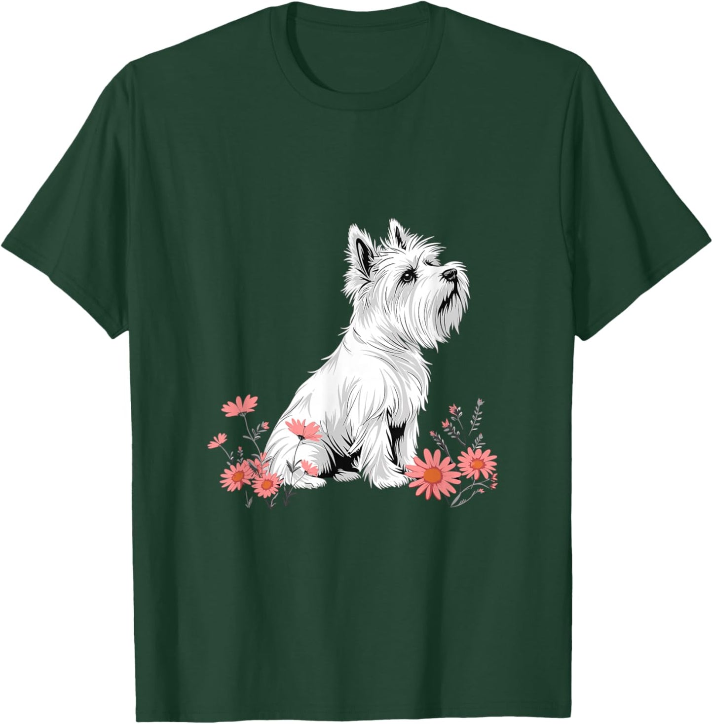 Westie West Highland White Terrier Dog Breed Graphic T-Shirt - T-Shirt | Forest