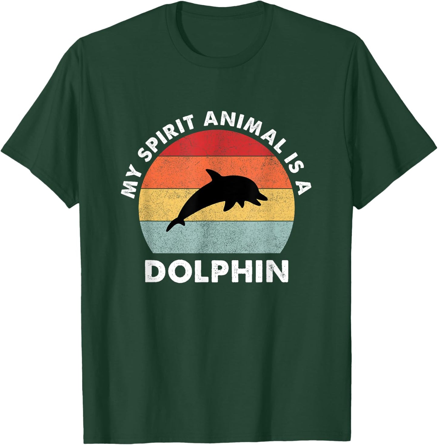 Vintage My Spirit Animal Is a Dolphin T-Shirt - T-Shirt | Forest