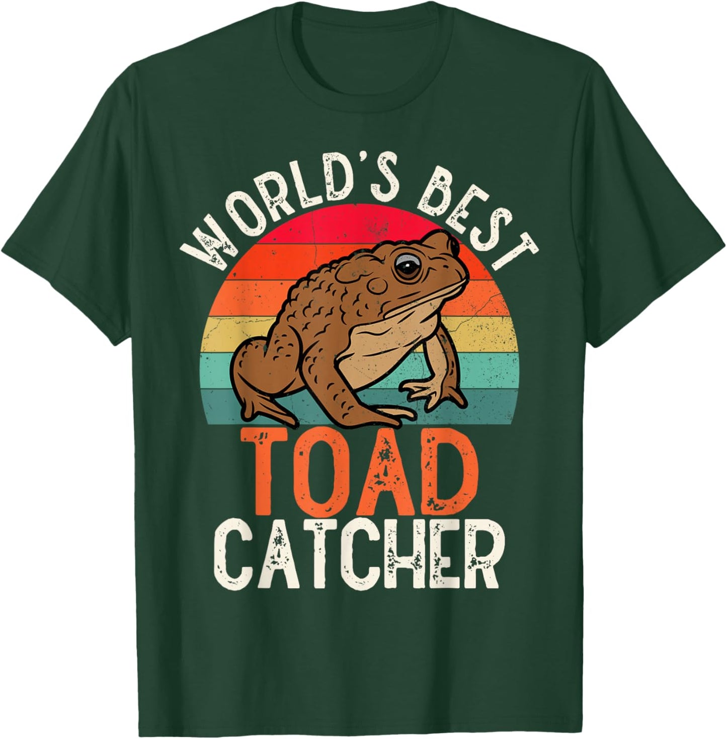 Worlds Best Toad Catcher Kids Boy Funny Amphibian Toad T-Shirt - T-Shirt | Forest