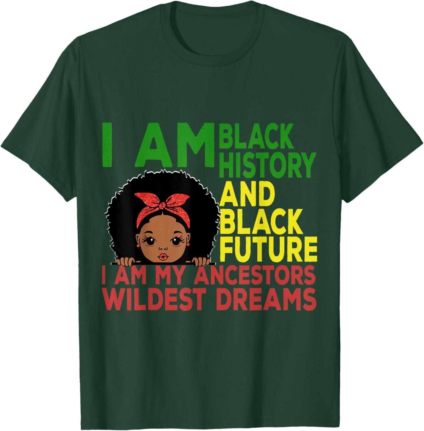 Remembering My Ancestors Celebrate Juneteenth Black Girl Kid T-Shirt - T-Shirt | Forest