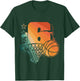 Kids 6th Birthday Boy Basketball Player Basketball 6 Years Old T-Shirt - T-Shirt | Forest