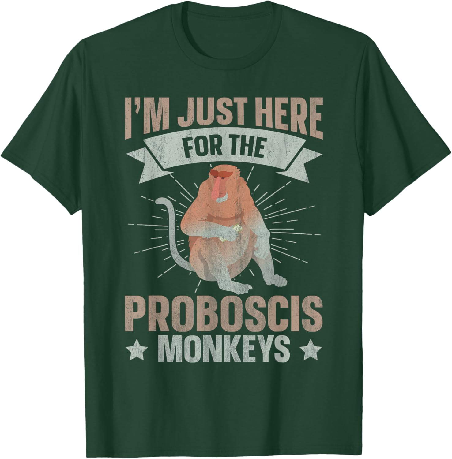 Long Nosed Monkey Design for a Proboscis Monkey Fan T-Shirt - T-Shirt | Forest