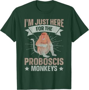 Long Nosed Monkey Design for a Proboscis Monkey Fan T-Shirt - T-Shirt | Forest