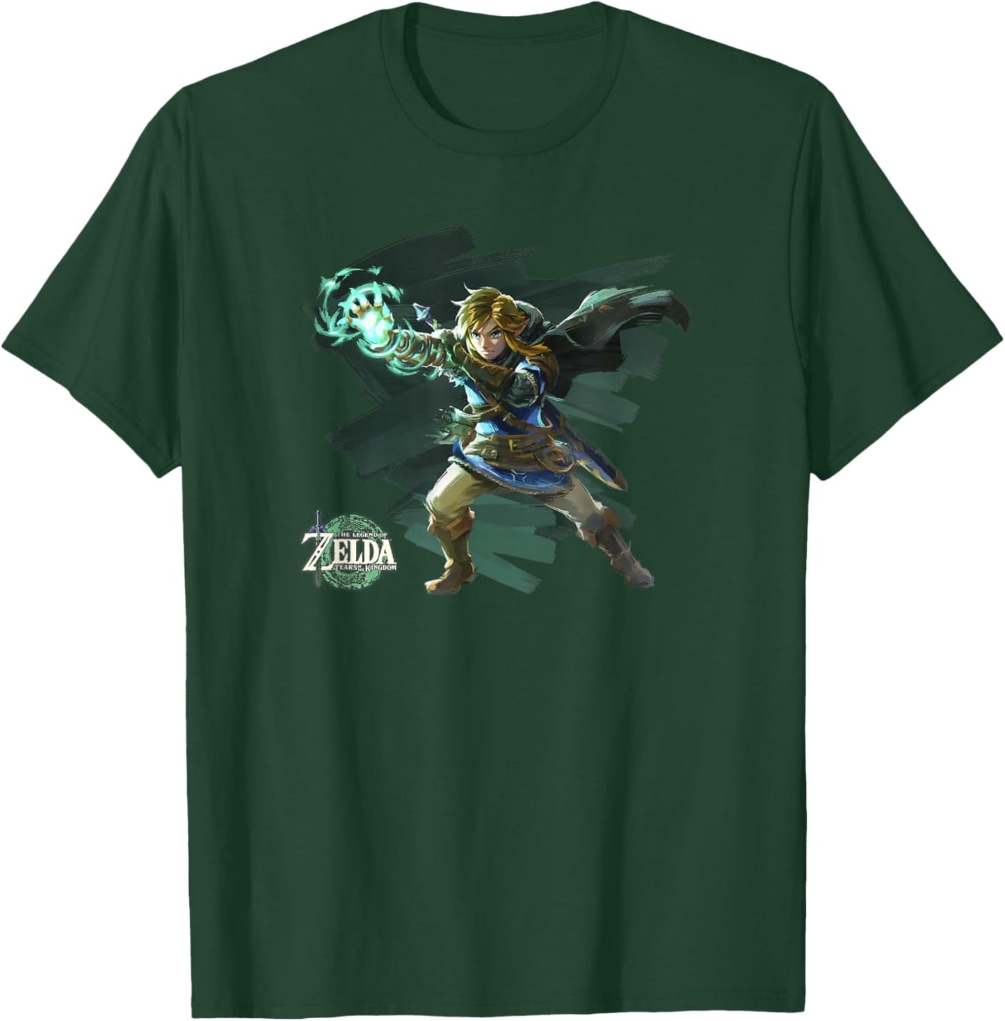 The Legend of Zelda Tears Of The Kingdom Link Brush Art T-Shirt - T-Shirt | Forest
