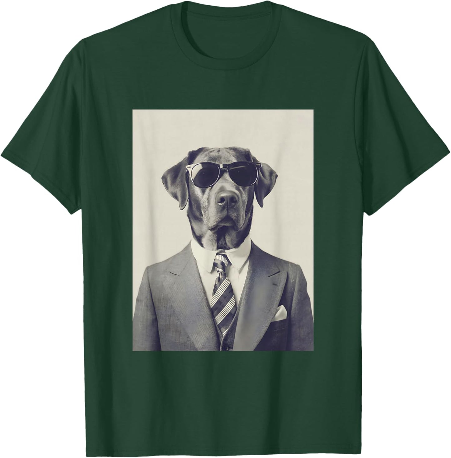 Dog in Suit Funny Dog T-Shirt - T-Shirt | Forest