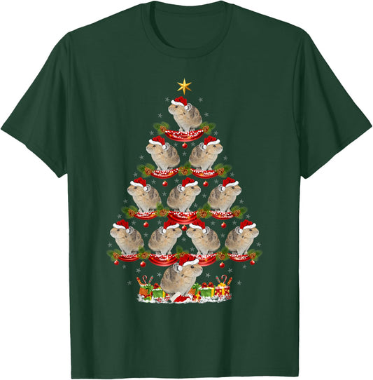 Pika Lover Xmas Holiday Santa Pika Christmas Tree T-Shirt - T-Shirt | Forest