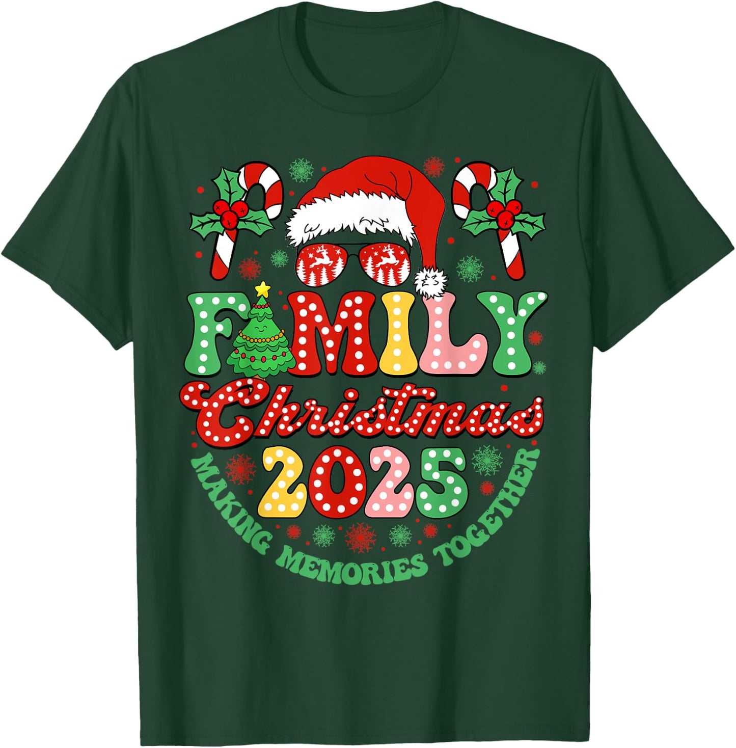 Family Christmas 2025 Christmas Squad Xmas Matching Pajamas T-Shirt - T-Shirt | Forest
