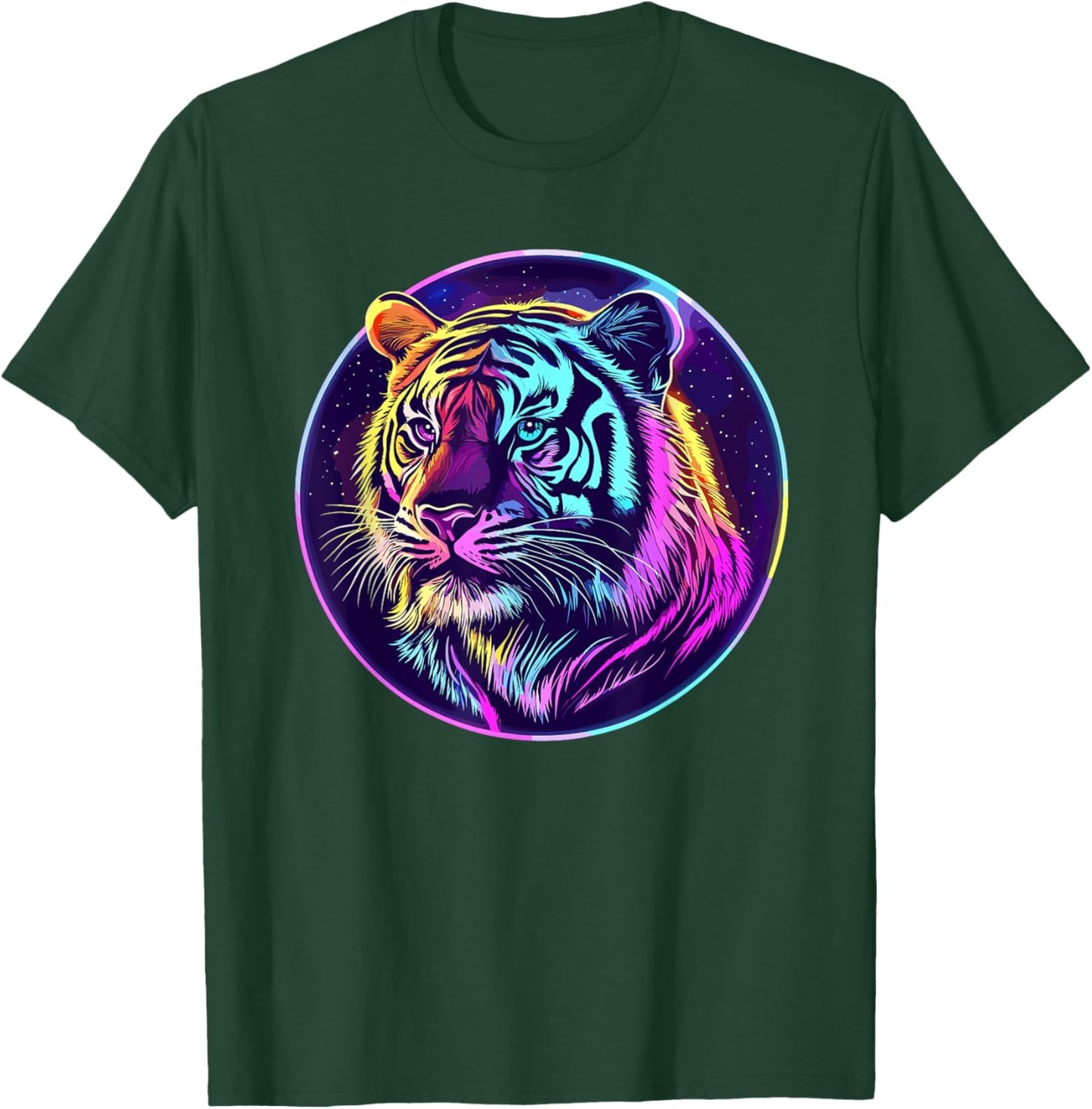 Tigre cosmique coloré T-Shirt - T-Shirt | Forest