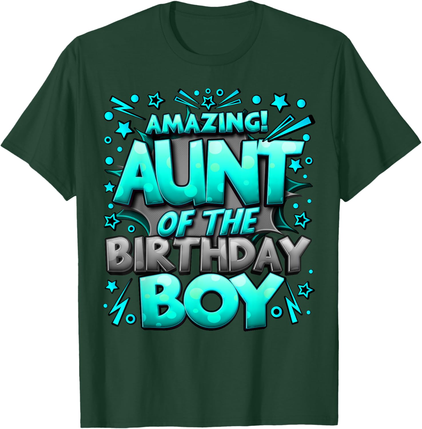 Aunt of the Birthday Boy Matching Family Of Boy Party T-Shirt - T-Shirt | Forest