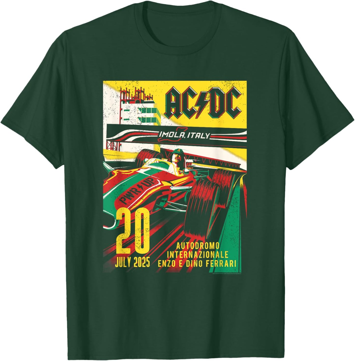 AC/DC Imola Italy Autodromo Internazionale 2025 T-Shirt - T-Shirt | Forest