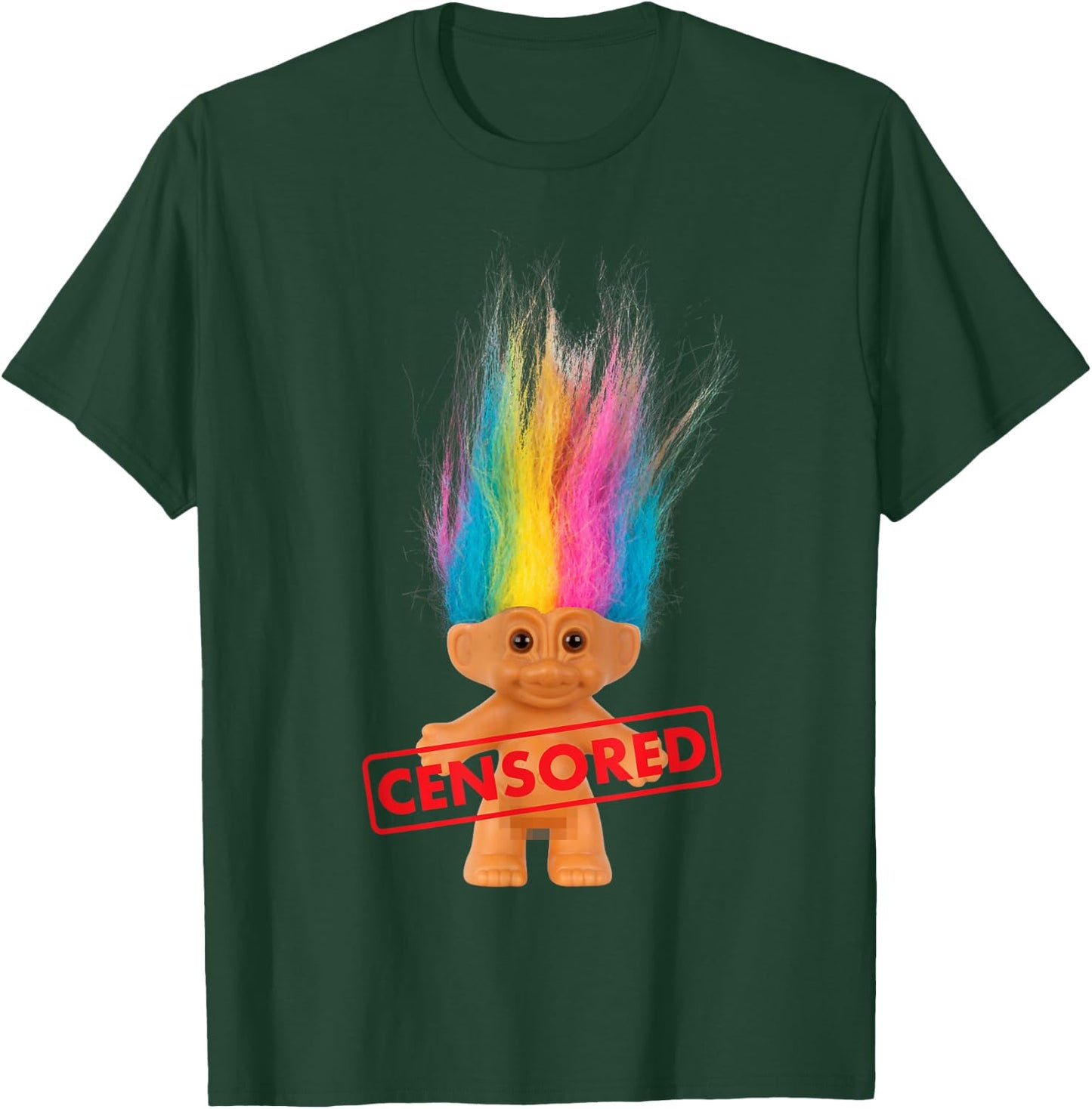 DreamWorks Trolls Censored Rainbow Hair T-Shirt - T-Shirt | Forest