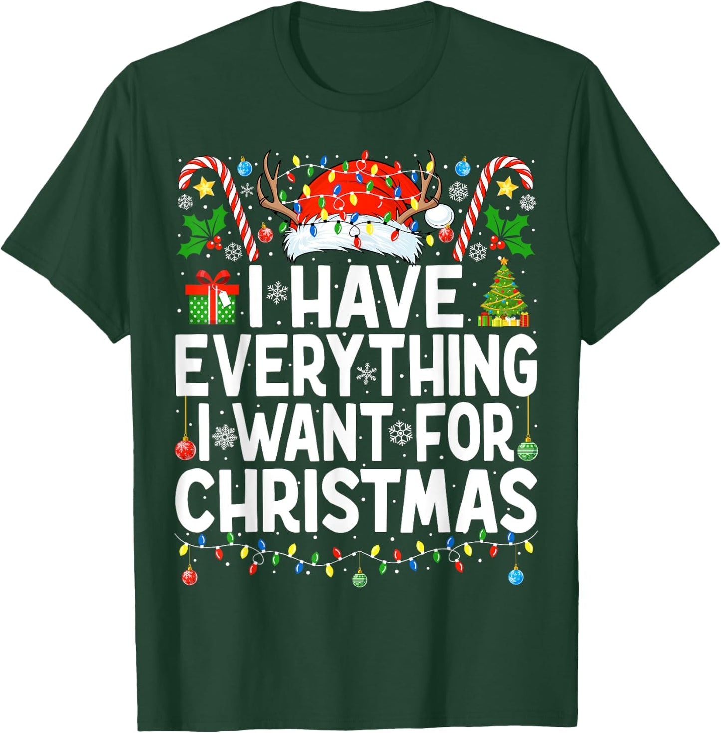 Have Everything I Want for Christmas Couple Pajama Couples T-Shirt - T-Shirt | Forest