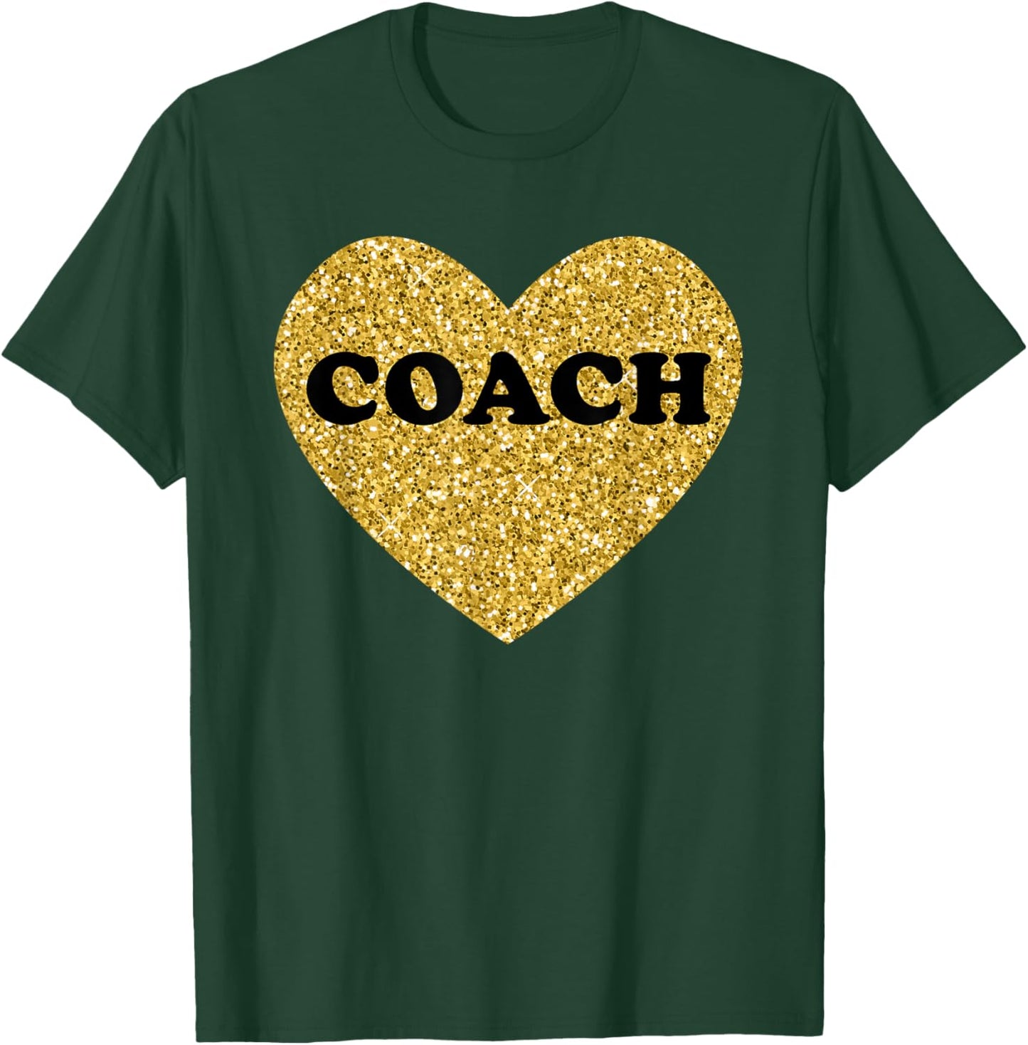 Coach and Men Heart Sports Coaches T-Shirt - T-Shirt | Forest