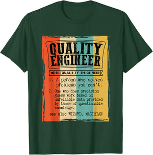 Quality Engineer Dictionary Definition Funny Vintage T-Shirt - T-Shirt | Forest