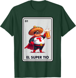 Mexican Uncle Drinking Lover Tio El Tio Mexican Bingo Card T-Shirt - T-Shirt | Forest