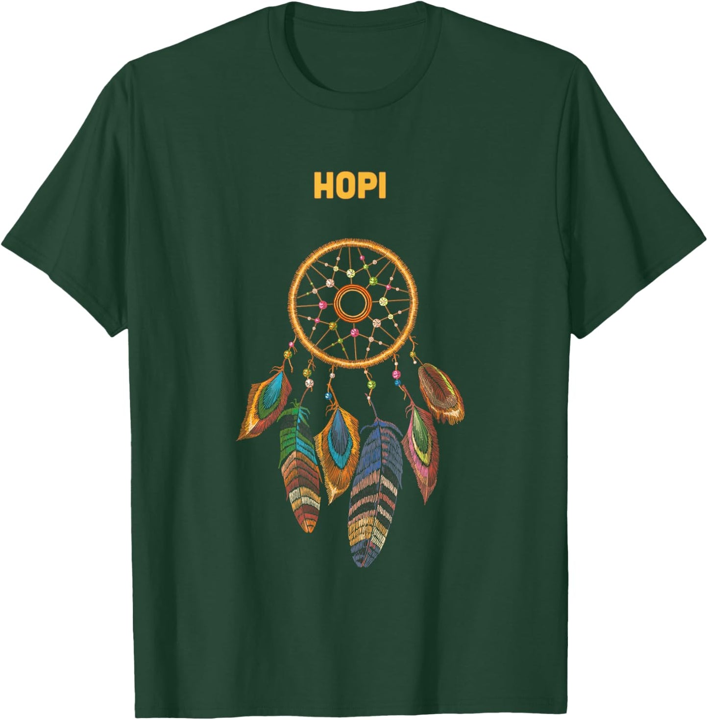 Hopi Tribe Native American Indian Vintage Dream Catcher T-Shirt - T-Shirt | Forest