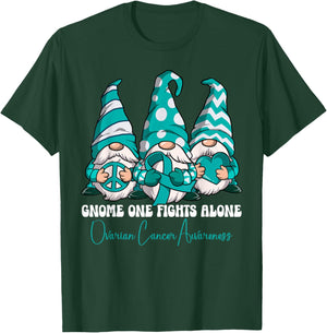 Ovarian Cancer Awareness Gifts , -Adults, Black, Small, Short Sleeve, Classic Fit, Cartoon, , Ovarian Cancer Awareness T-Shirt - T-Shirt | Forest