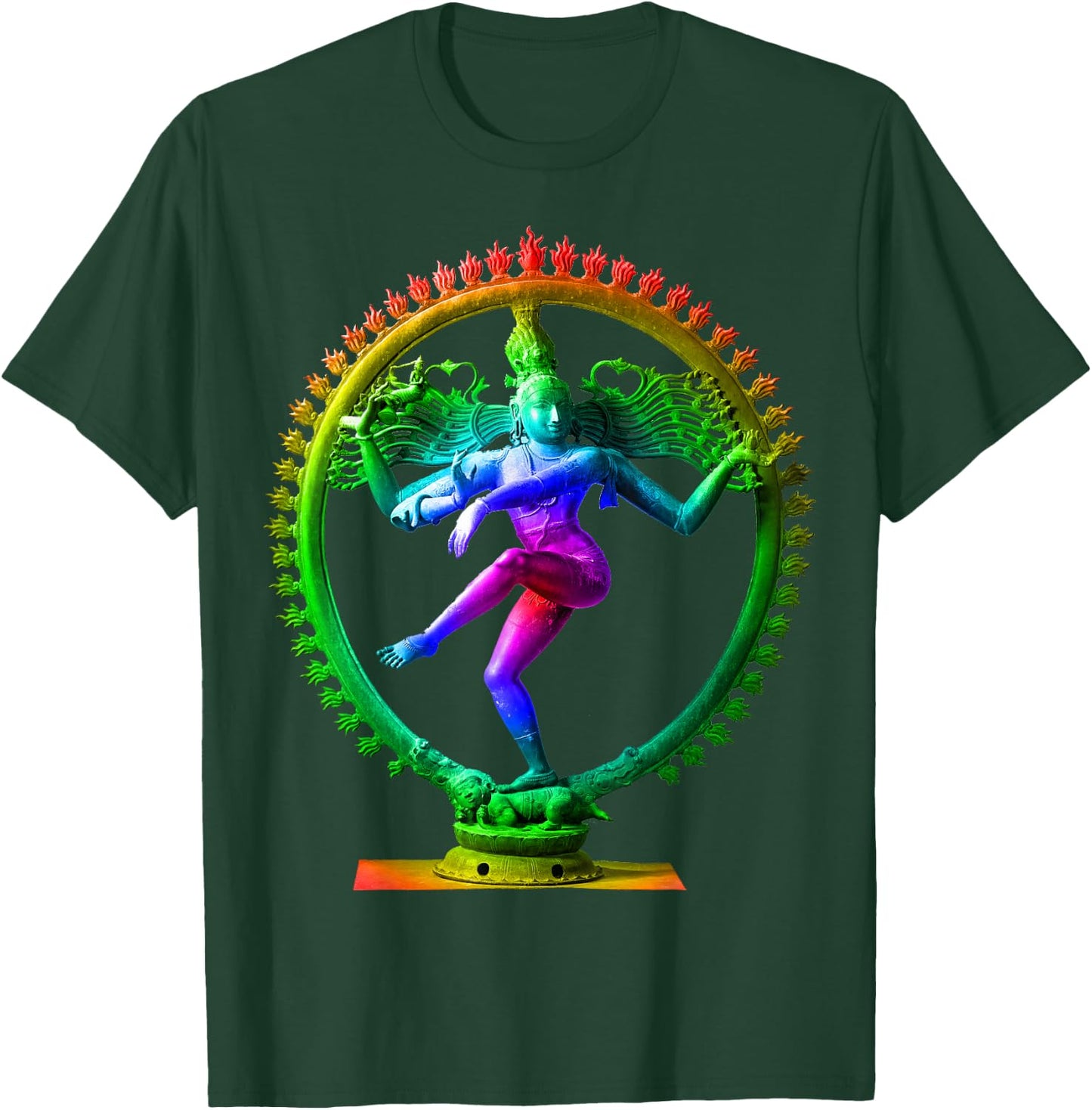 Lord Shiva Nataraja Statue dancing Divine Tandava Hindu gift T-Shirt - T-Shirt | Forest