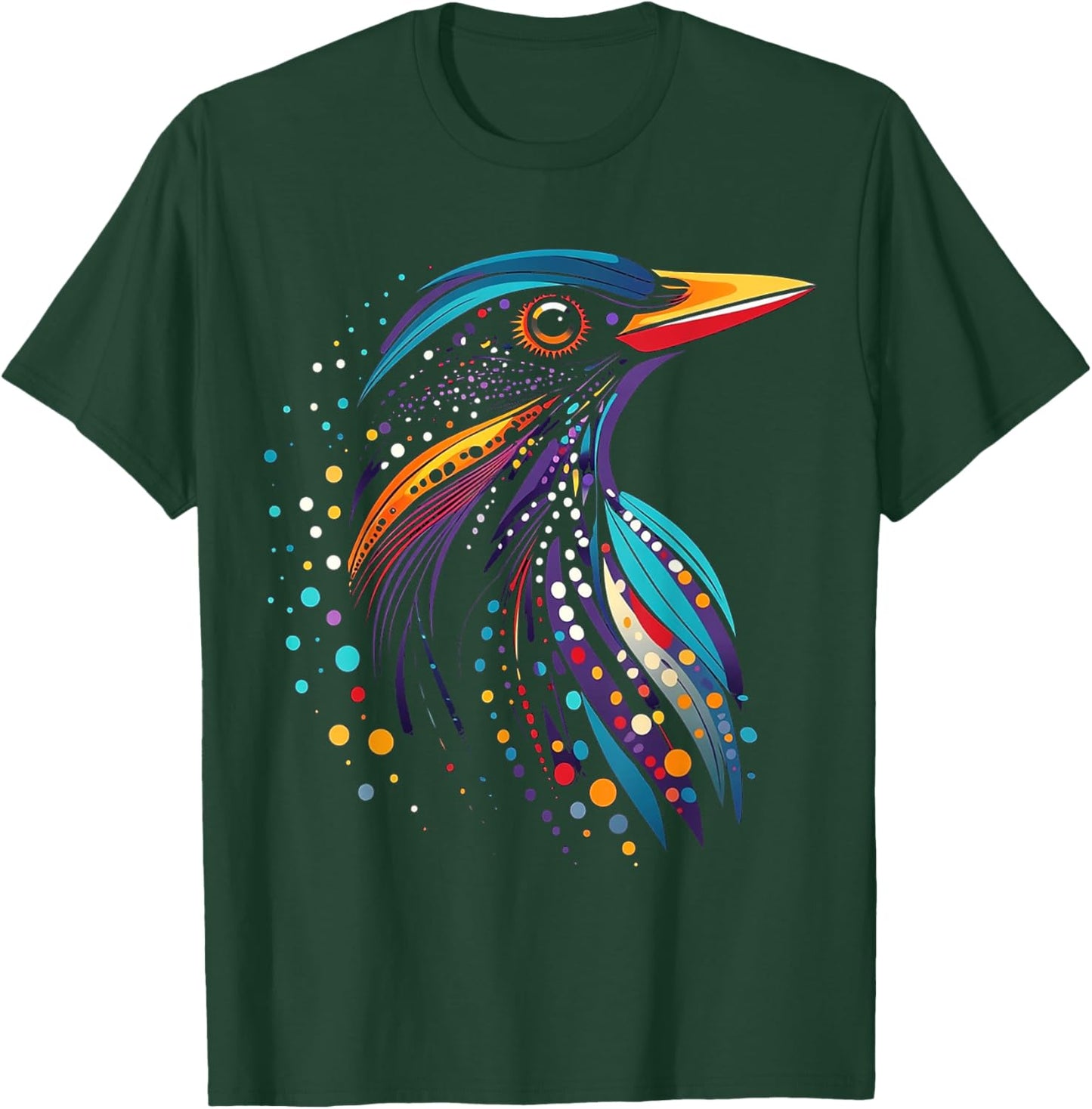 Starling Bird Motif Animal Illustration Starling T-Shirt - T-Shirt | Forest
