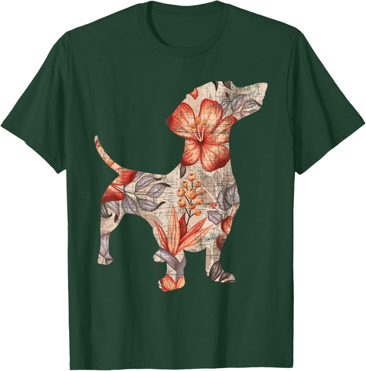 Floral Dachshund - Pet Breeder Dog Owner Animal Lover T-Shirt - T-Shirt | Forest