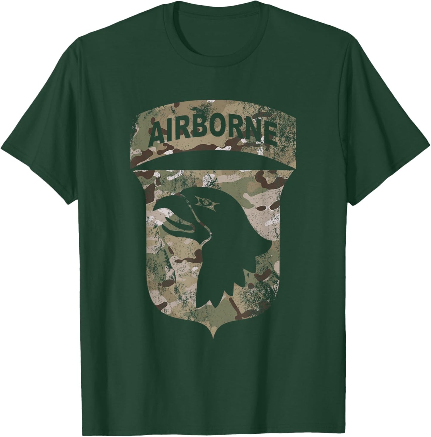 Camo 101st Airborne Division - OCP Retro Multicam Camouflage T-Shirt - T-Shirt | Forest