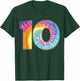 Number 10 Team Event Shirt or 10th Birthday Tie Dye Gift T-Shirt - T-Shirt | Forest