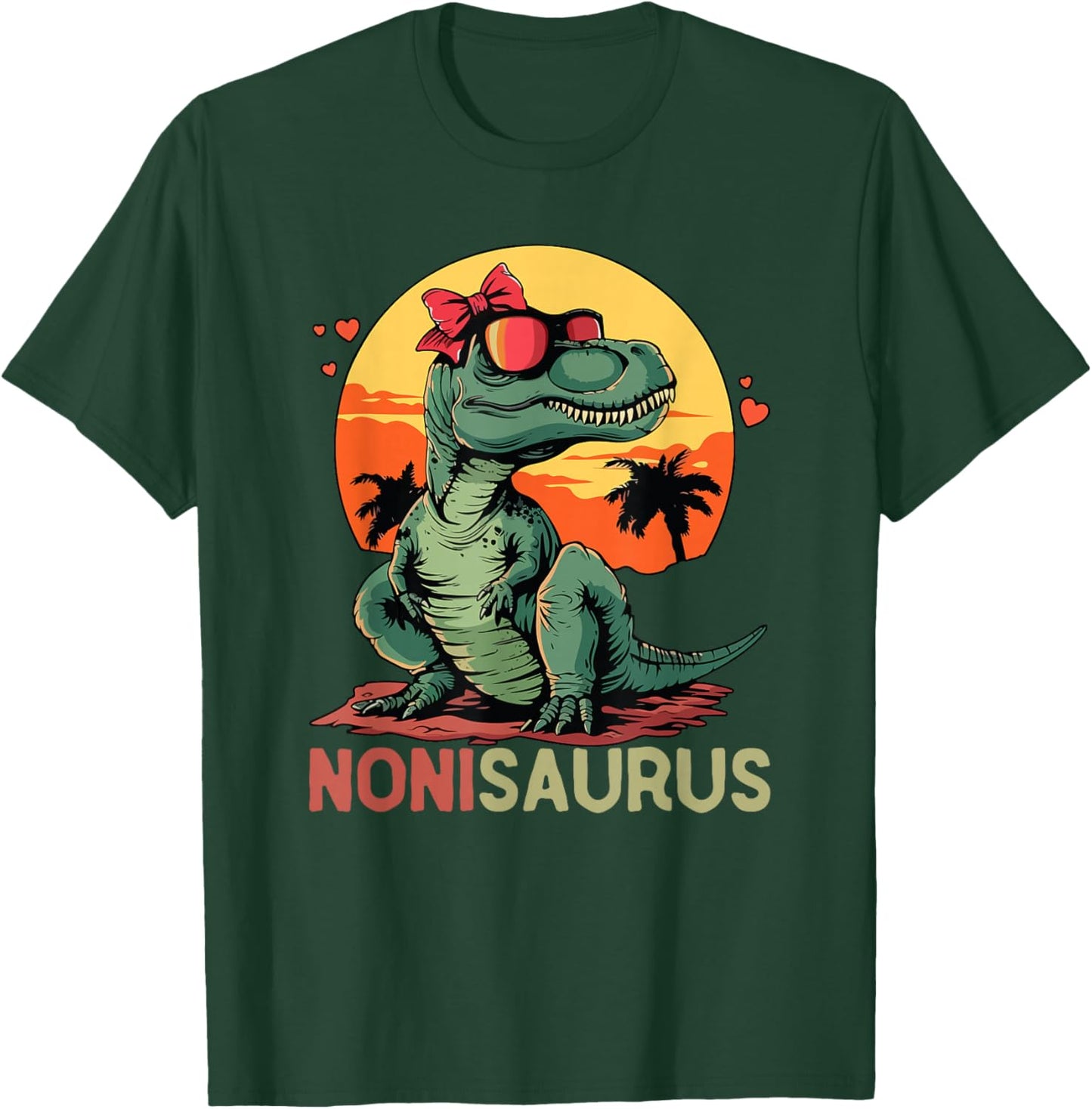 NoniSaurus Dino Dinosaur Noni-Saurus T-Rex Mother's Day Trex T-Shirt - T-Shirt | Forest
