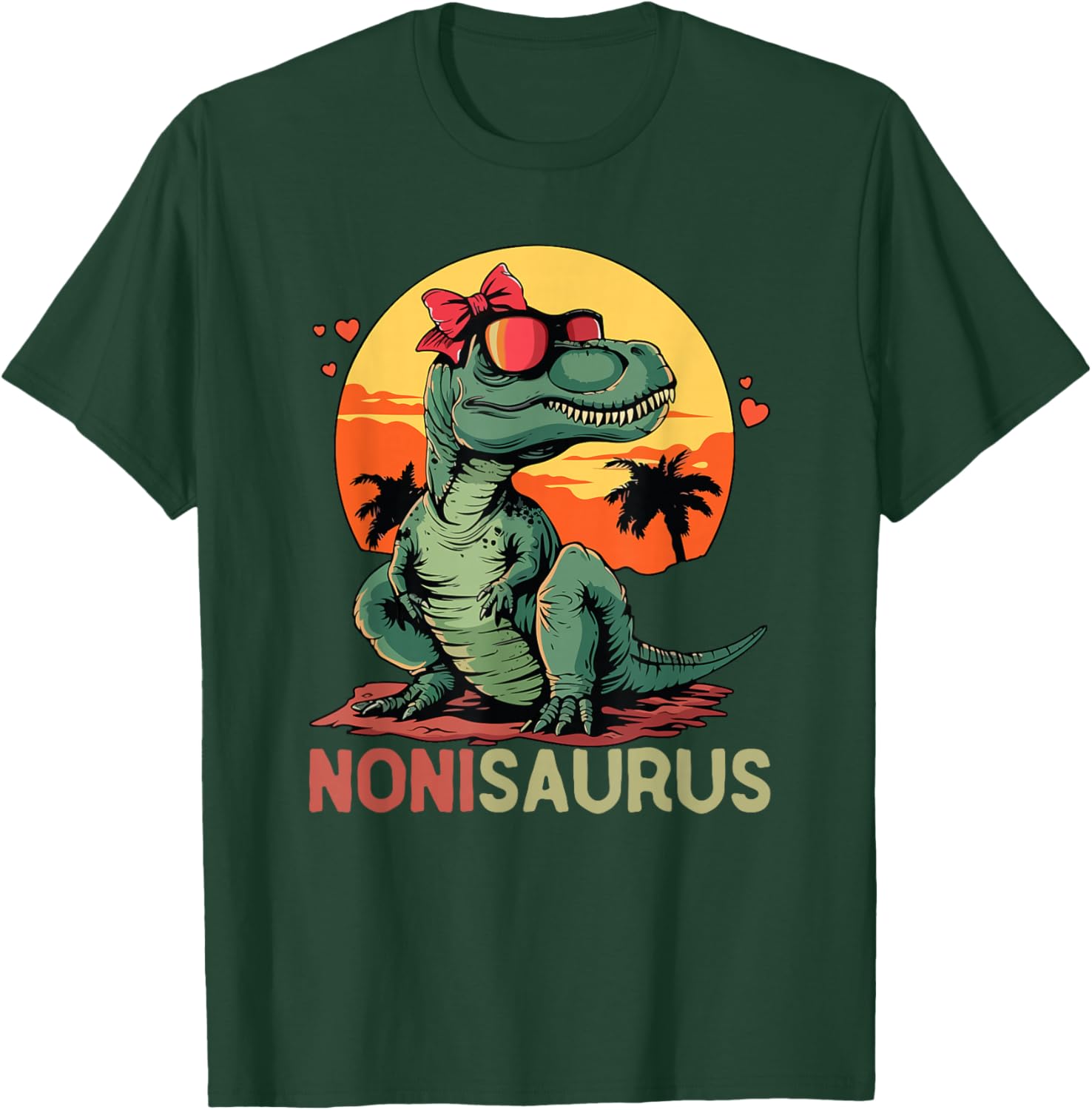 NoniSaurus Dino Dinosaur Noni-Saurus T-Rex Mother's Day Trex T-Shirt - T-Shirt | Forest