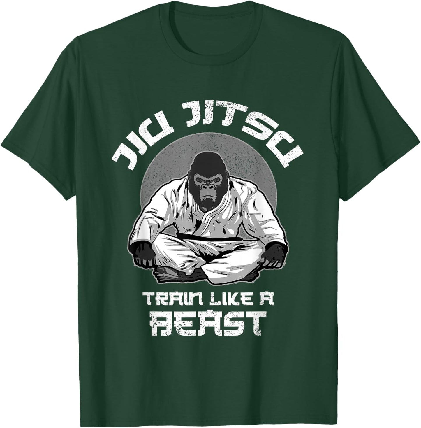 Train like a Beast Jiu Jitsu, BJJ Grappling MMA Gorilla T-Shirt - T-Shirt | Forest