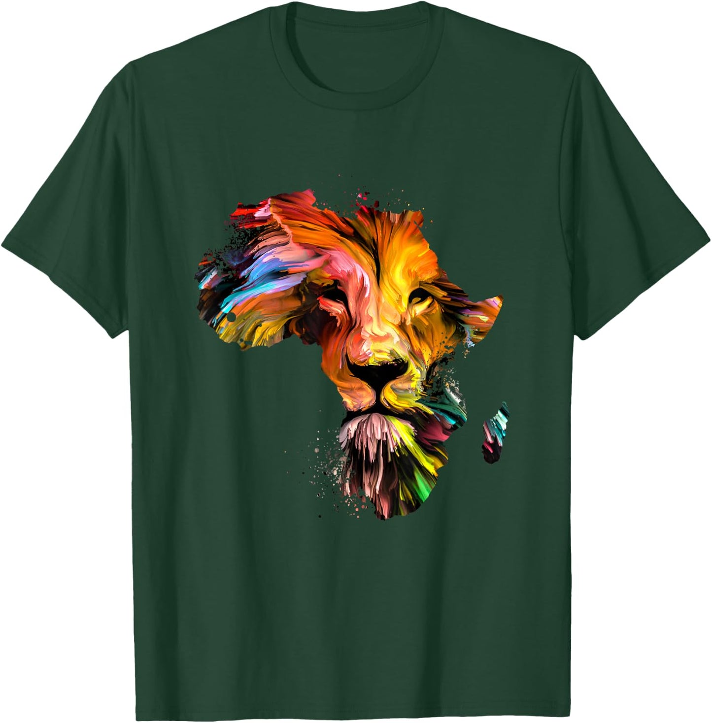 Vintage African Lion | Lion Face | Zoo Animal | Lion T-Shirt - T-Shirt | Forest