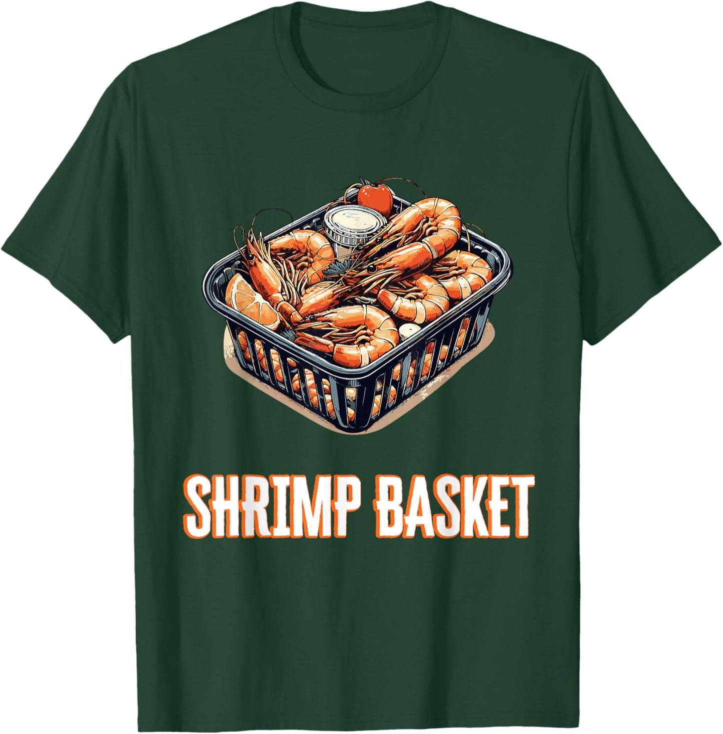 Shrimp Basket Fast Food Fanatic Bite T-Shirt - T-Shirt | Forest