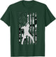 Baseball Player American Flag USA Camo Patriotic Graphic T-Shirt - T-Shirt | Forest