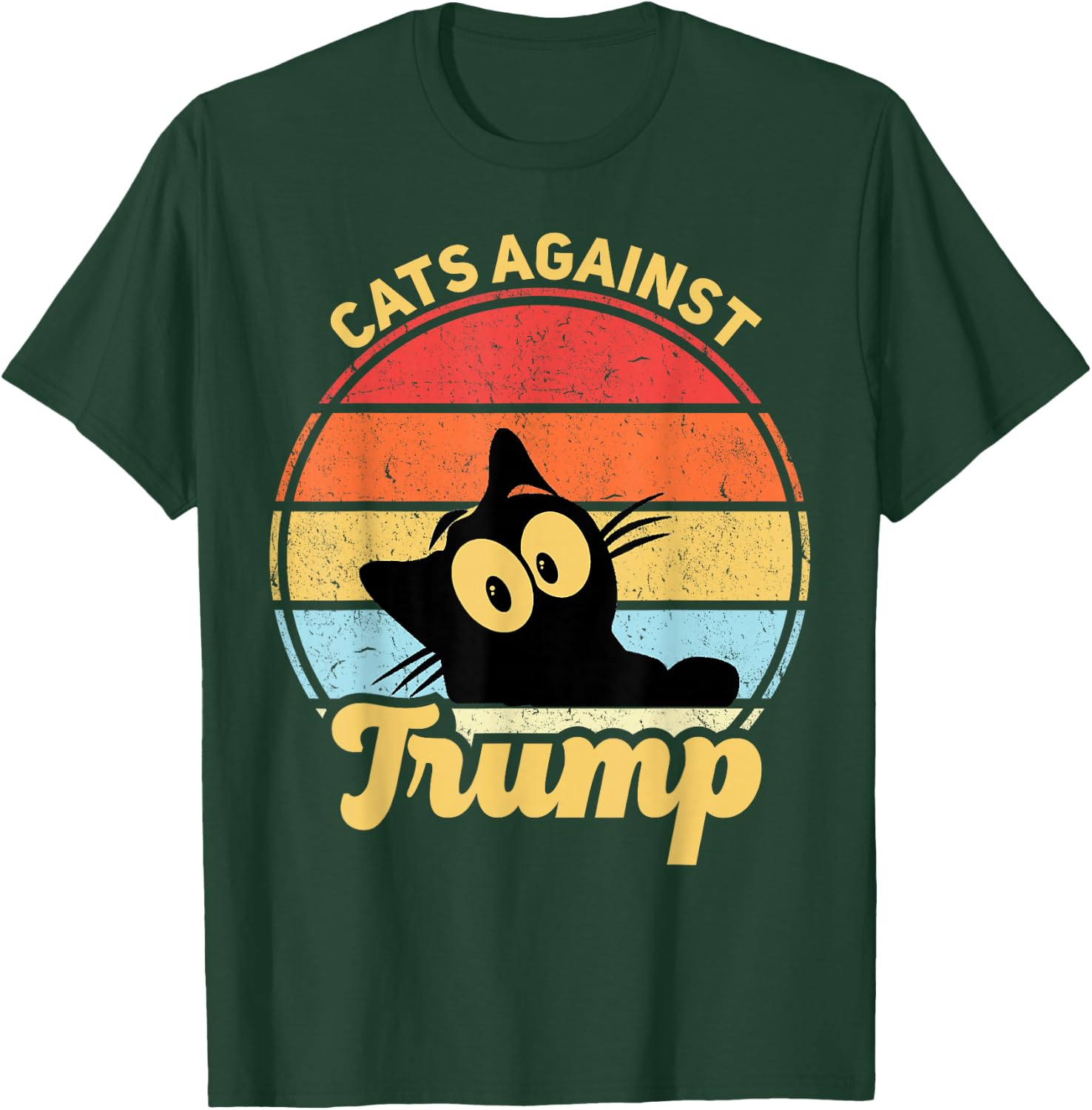 Cats Against Trump Funny Anti Trump 2020 Election Funny Cat T-Shirt - T-Shirt | Forest