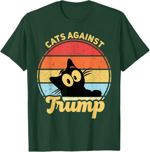 Cats Against Trump Funny Anti Trump 2020 Election Funny Cat T-Shirt - T-Shirt | Forest
