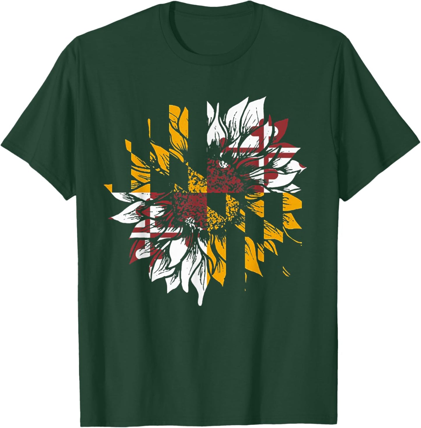 Sunflower Maryland flag T-Shirt - T-Shirt | Forest
