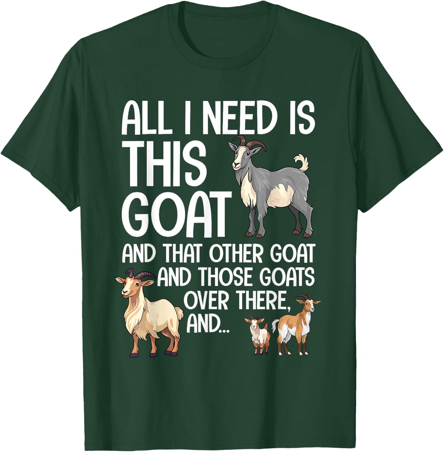 Funny Goat Design Women Kids Boer Pygmy Goat Lover T-Shirt - T-Shirt | Forest