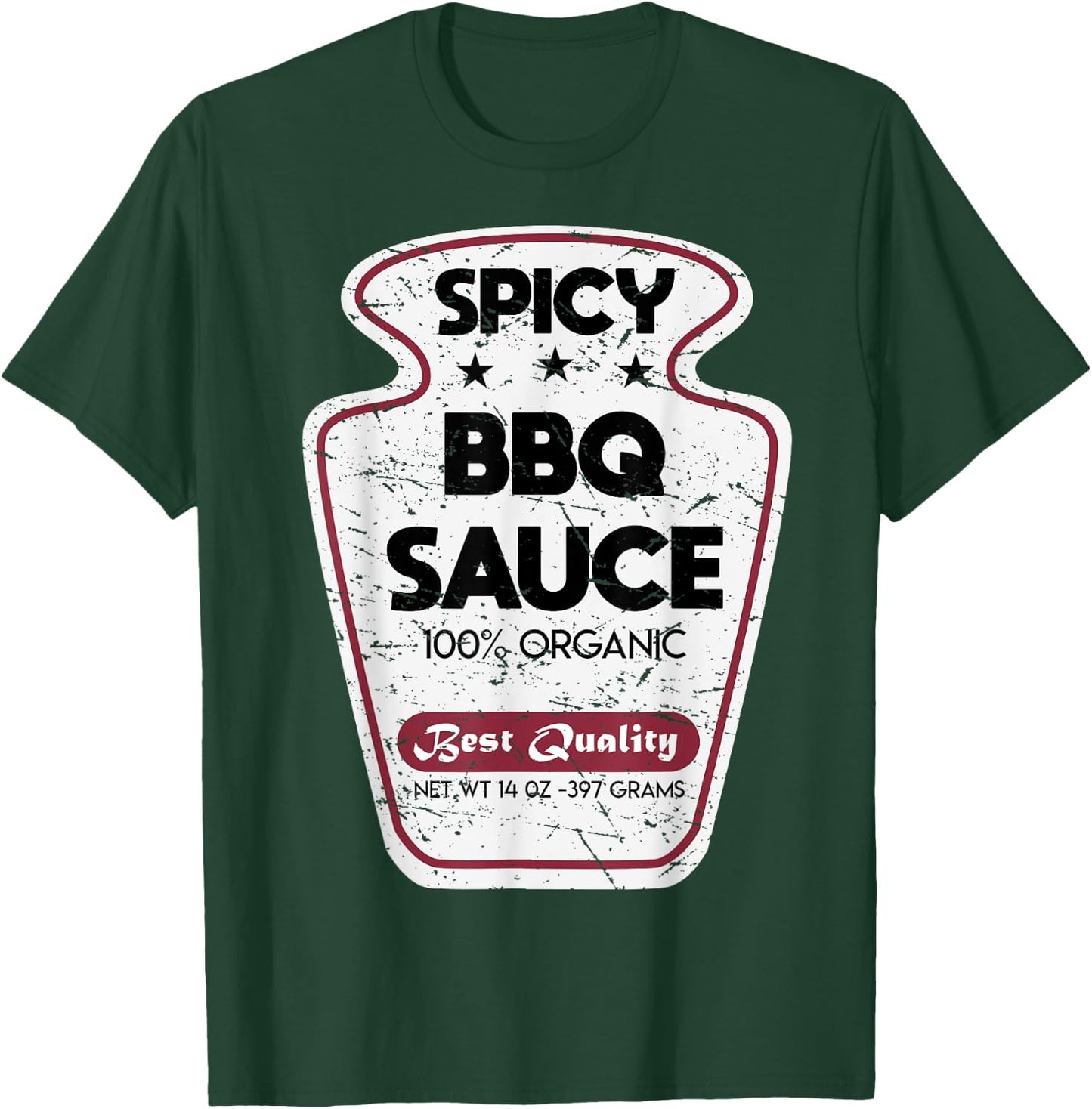 Vintage Barbecue BBQ Sauce Costume Funny Halloween Gifts T-Shirt - T-Shirt | Forest