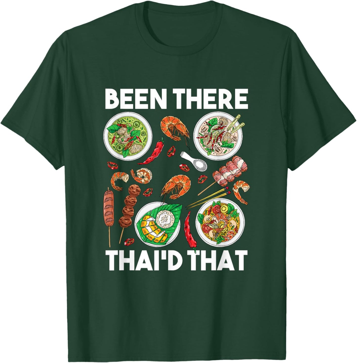 Funny Asian Cuisine Thailand Food Lover Gourmand Thai T-Shirt - T-Shirt | Forest