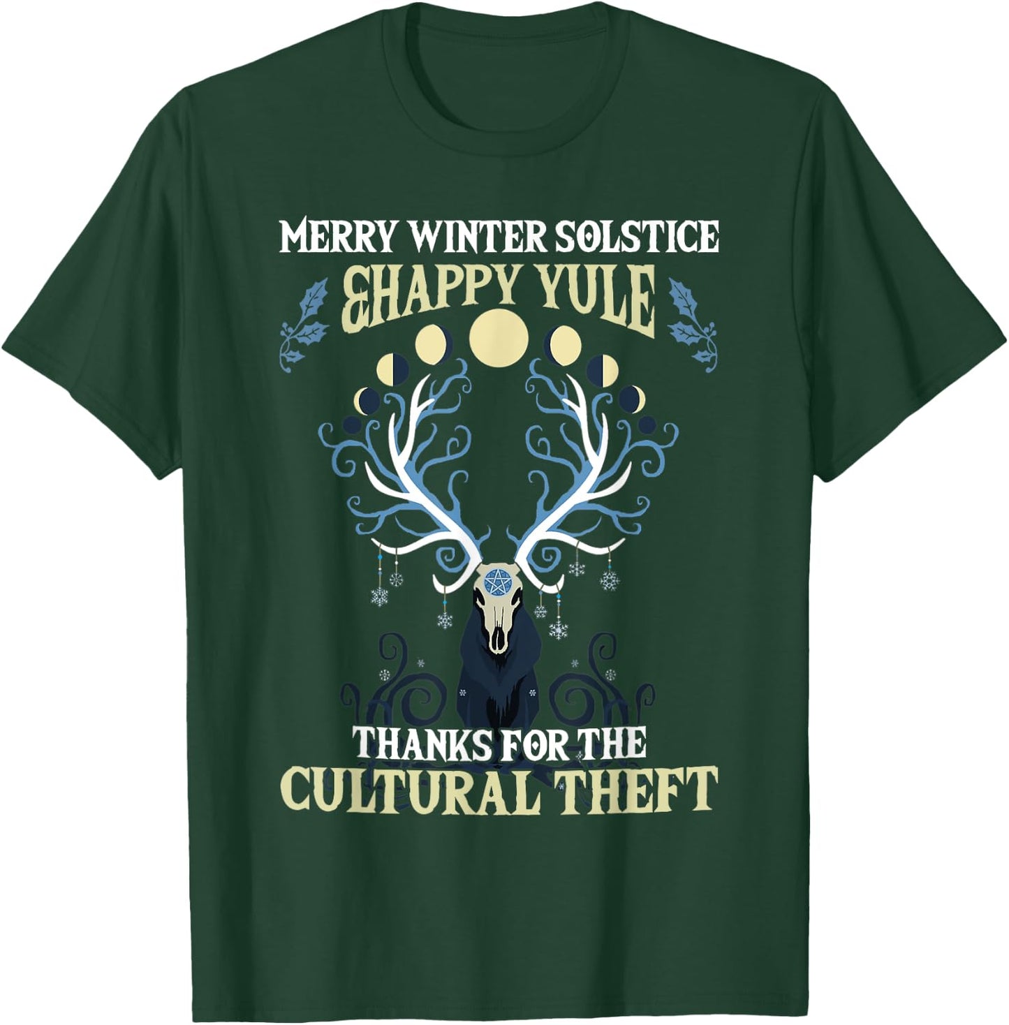 Merry Winter Solstice Happy Yule Thanks For The Cultural T-Shirt - T-Shirt | Forest