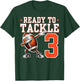 Ready to Tackle 3 Years Old 3rd Birthday Football Party T-Shirt - T-Shirt | Forest
