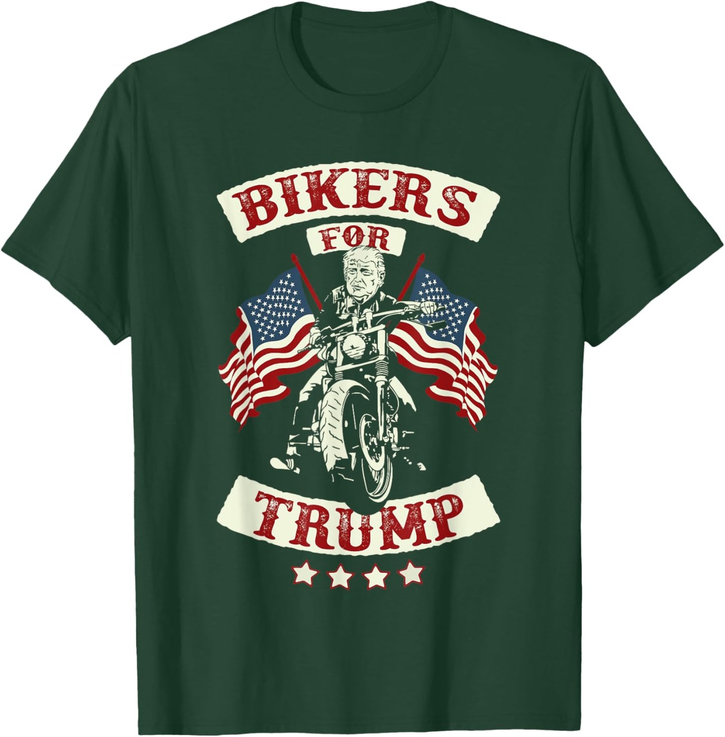 Bikers For Trump Motorcycle Trump 2024 T-Shirt - T-Shirt | Forest