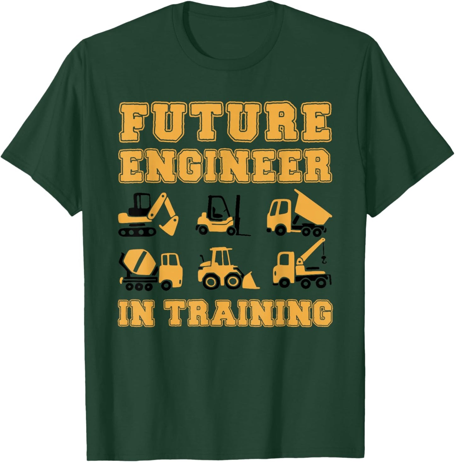 Future Engineer in Training Cute Construction Kids T-Shirt - T-Shirt | Forest