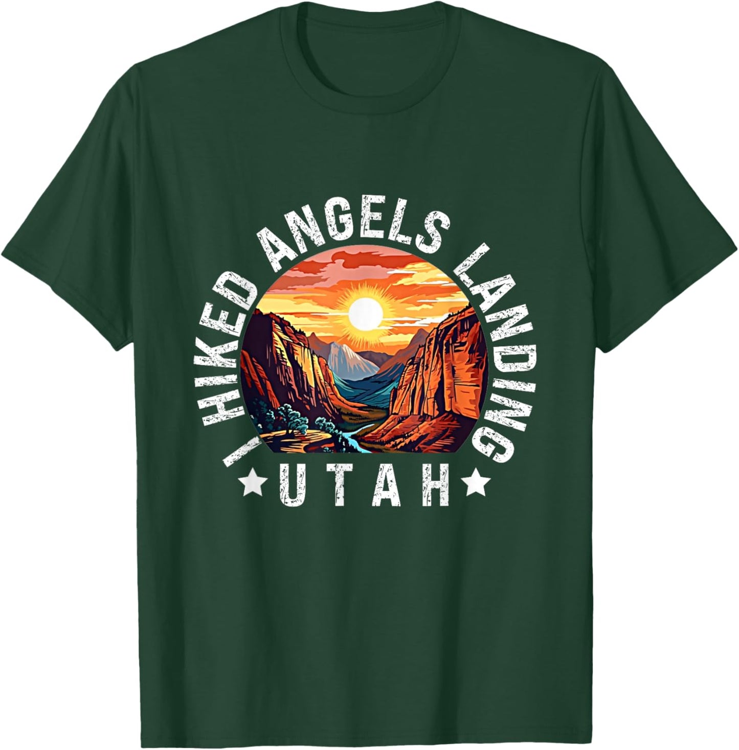 Retro Utah, I Hiked Angels Landing T-Shirt - T-Shirt | Forest