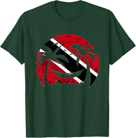 Summer Hammock Trinidadian Roots Trinidad And Tobago Flag T-Shirt - T-Shirt | Forest