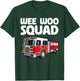 Funny Firefighter Art Women Kids Fire Truck Fireman T-Shirt - T-Shirt | Forest