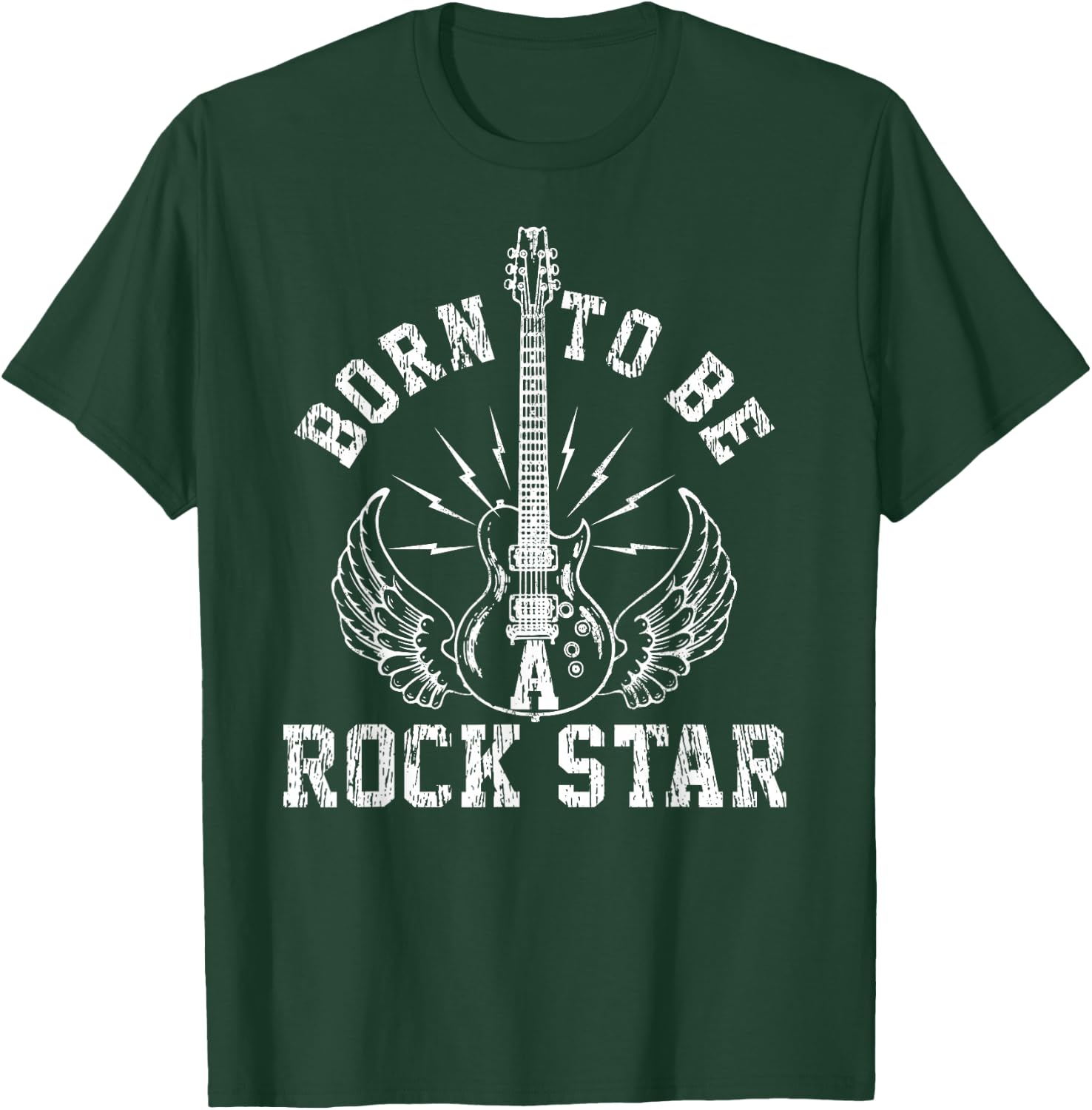 Born To Be A Rock Star Guitar Player Musician Guitarist Gift T-Shirt - T-Shirt | Forest