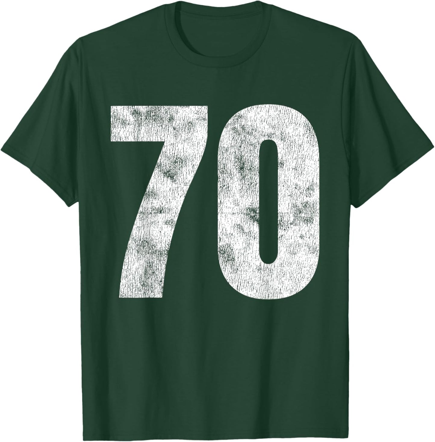 Jersey Uniform Number #70 Athletic Style Sports Graphic T-Shirt - T-Shirt | Forest