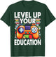 Level Up Your Education - Gaming-Inspired Teacher Design T-Shirt - T-Shirt | Forest